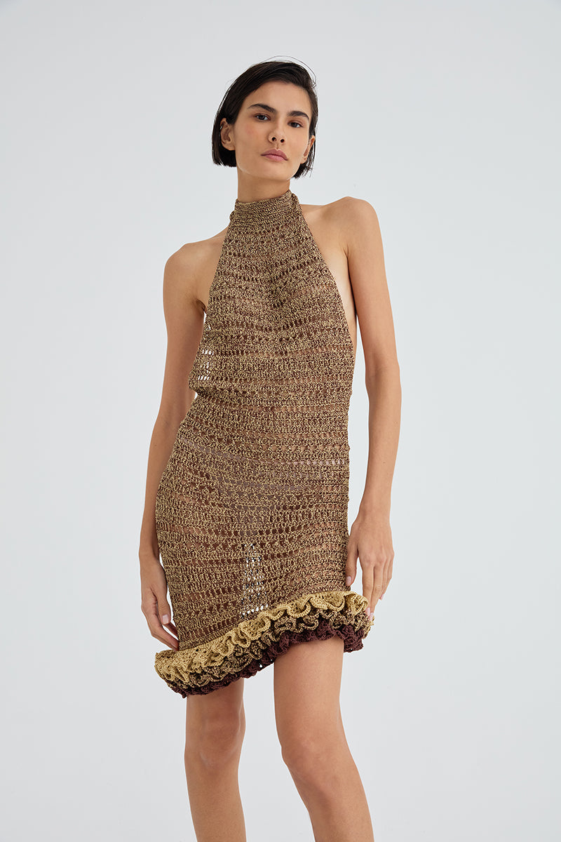 AMBAR CROCHET ARTISANAL CROCHET DRESS - CULT MIA