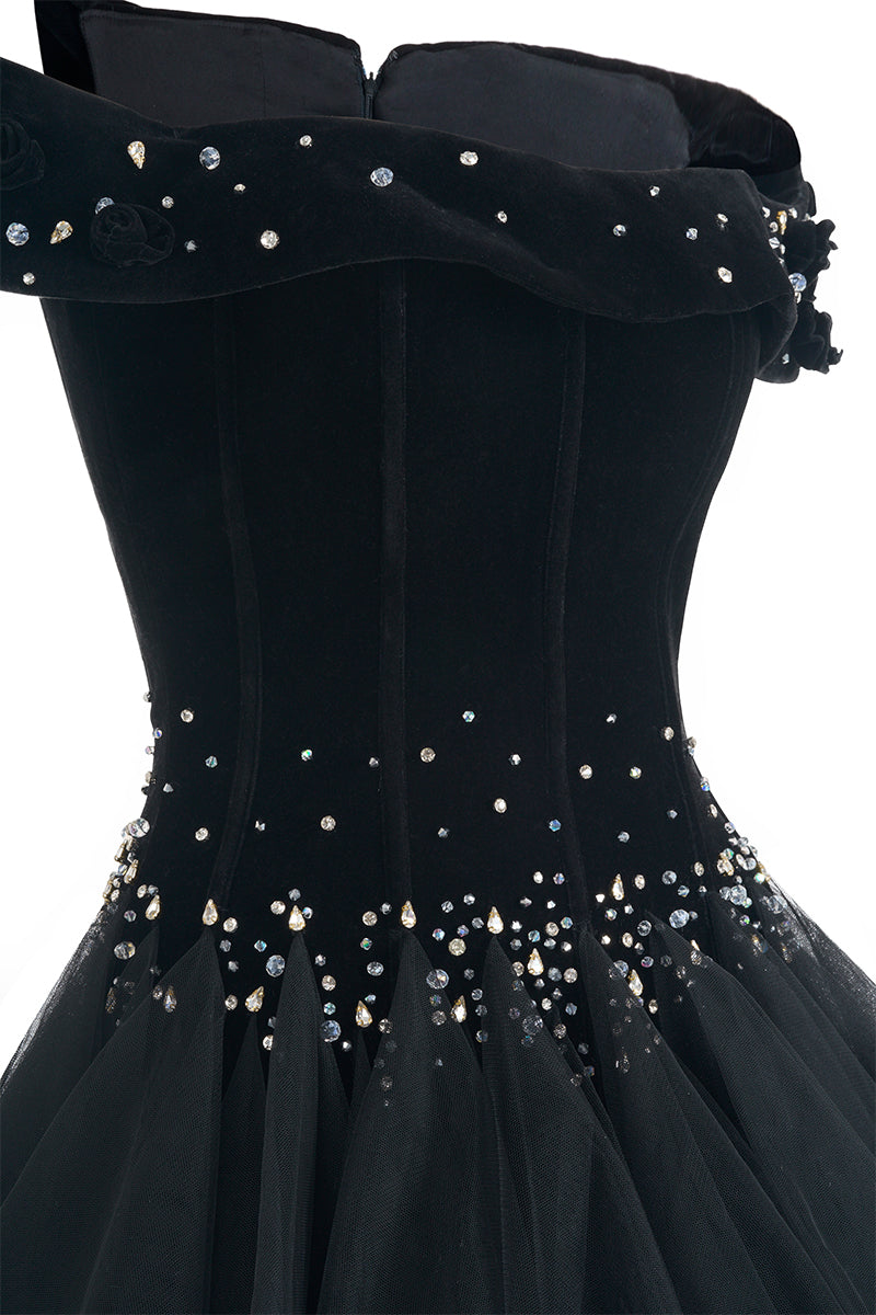 OFF SHOULDER LAYERED ORGANZA MAXI DRESS - CULT MIA