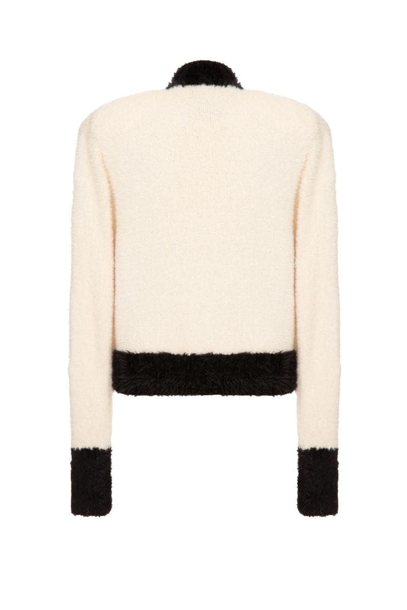 CLASSIC FLUFFY WHITE CARDIGAN | Lalo | CULT MIA