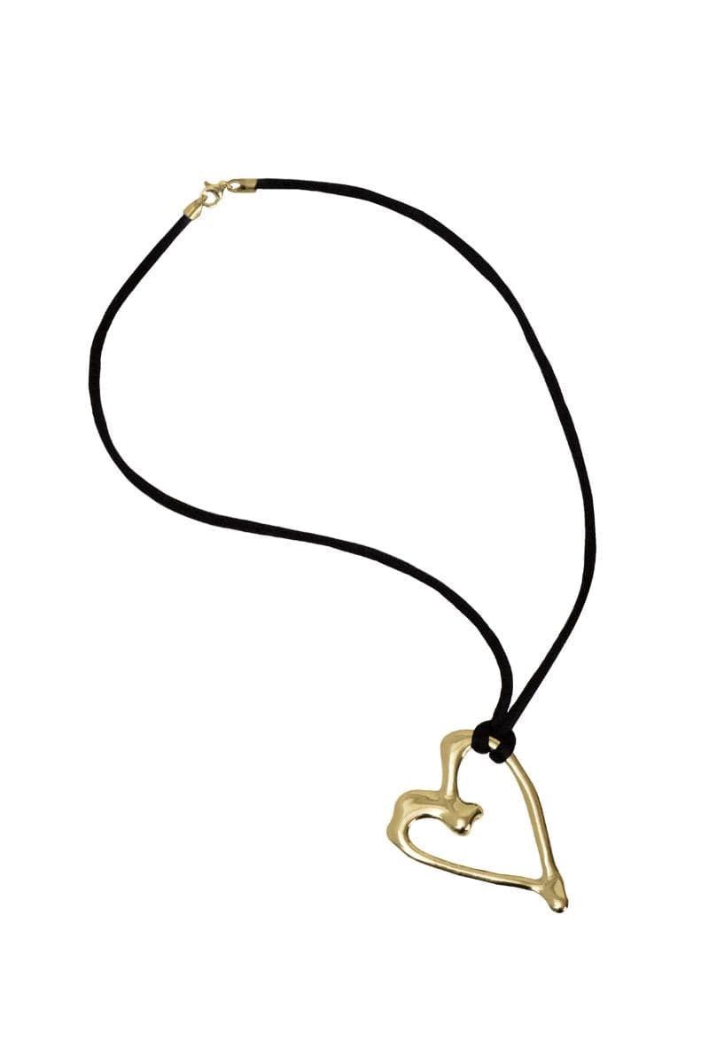 GOLD MELTING HEART N°01 WITH CORD | LAOMA ATELIER | CULT MIA