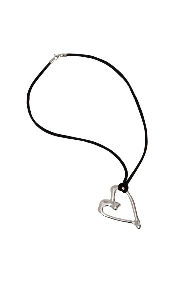 SILVER MELTING HEART N°01 WITH CORD | LAOMA ATELIER | CULT MIA