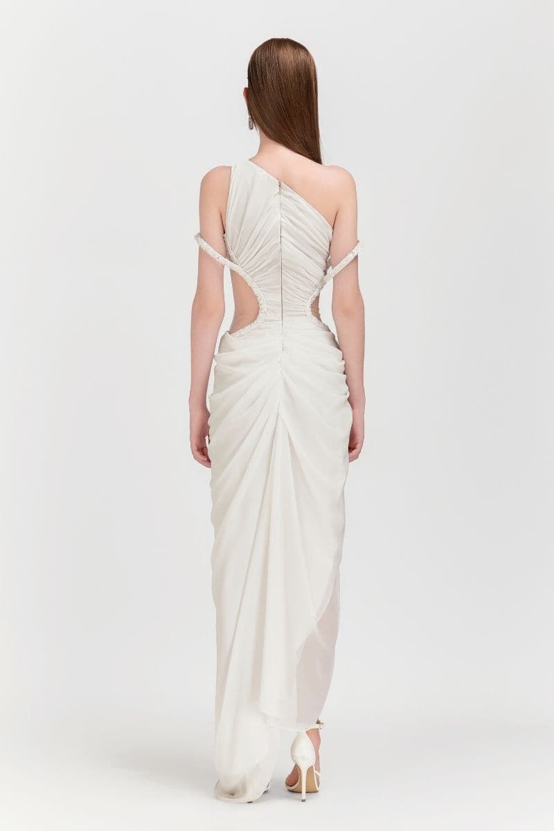 LEWIS ASYMMETRIC CUT-OUT MAXI DRESS | Le Thanh Hoa | CULT MIA