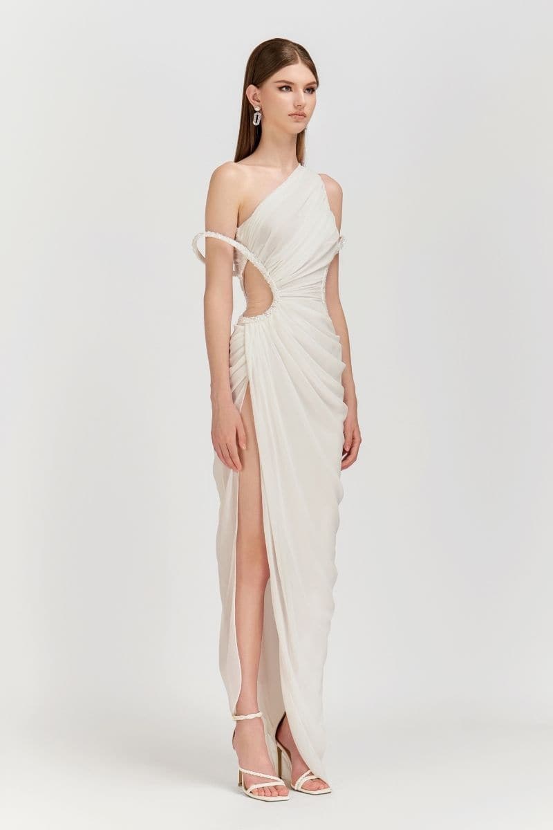 LEWIS ASYMMETRIC CUT-OUT MAXI DRESS | Le Thanh Hoa | CULT MIA