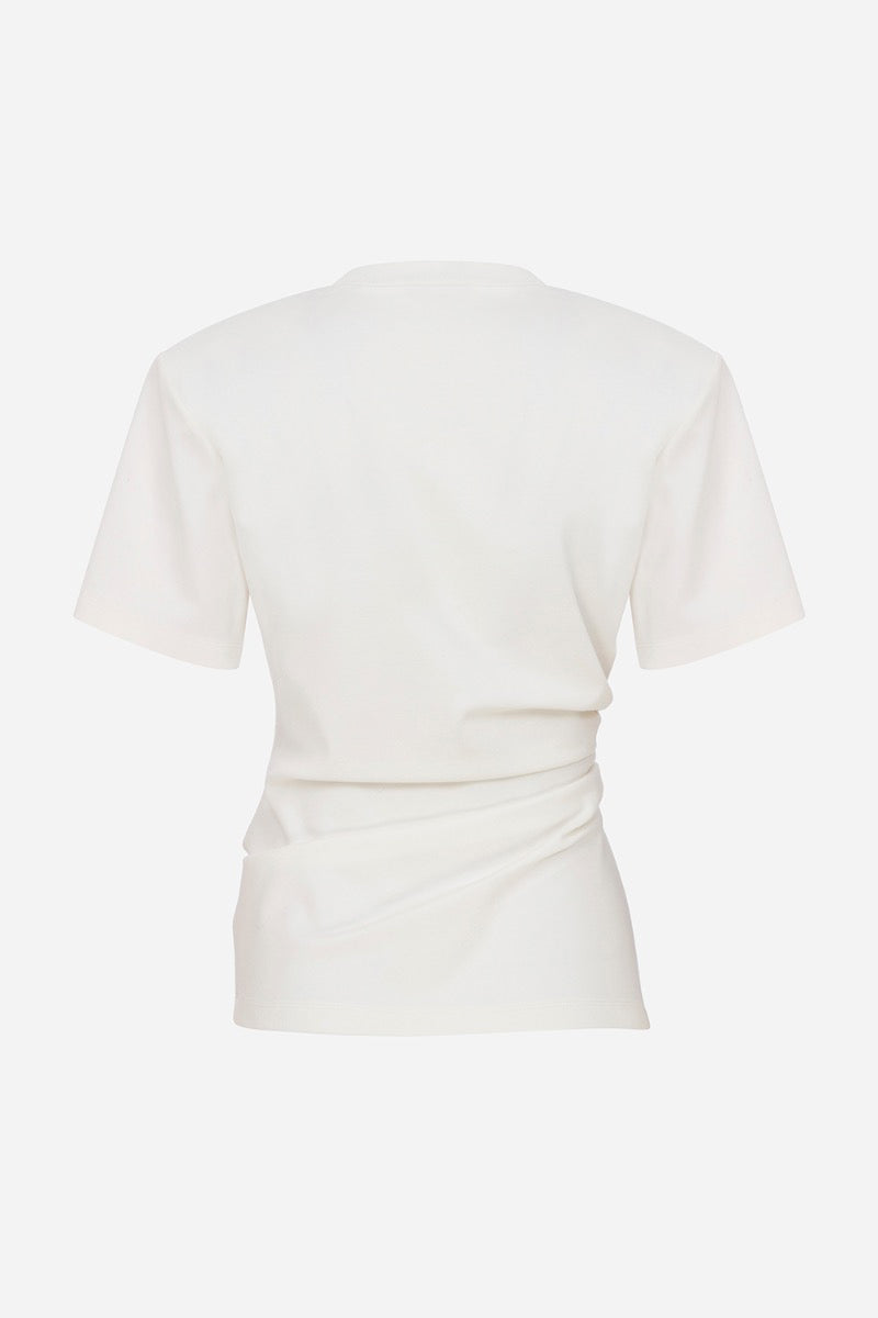 LILIA DRAPED T SHIRT - CULT MIA