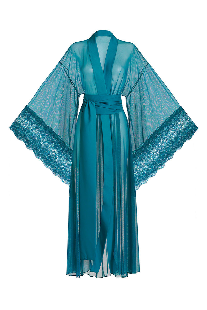 TEAL MESH KIMONO | CULT MIA | Luciela TEAL MESH KIMONO | CULT MIA | Luciela