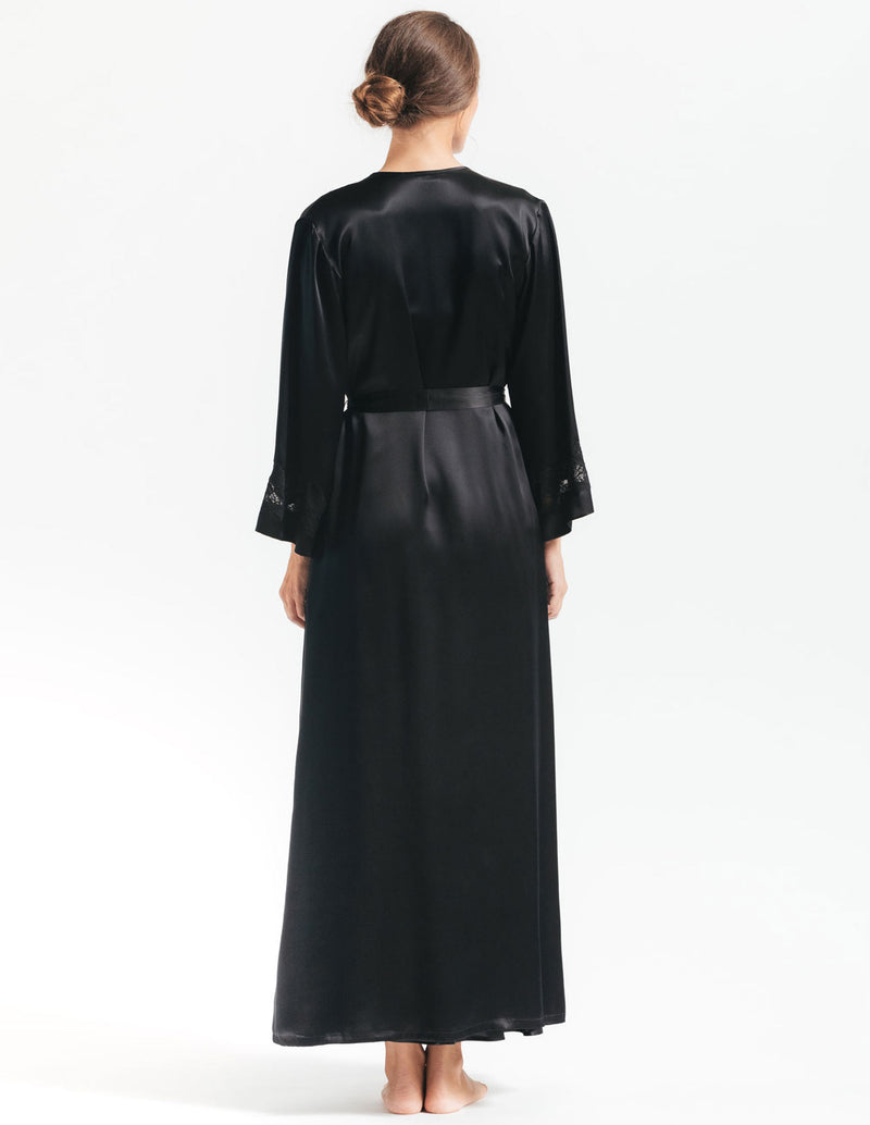 MORGAN LONG SILK ROBE - CULT MIA
