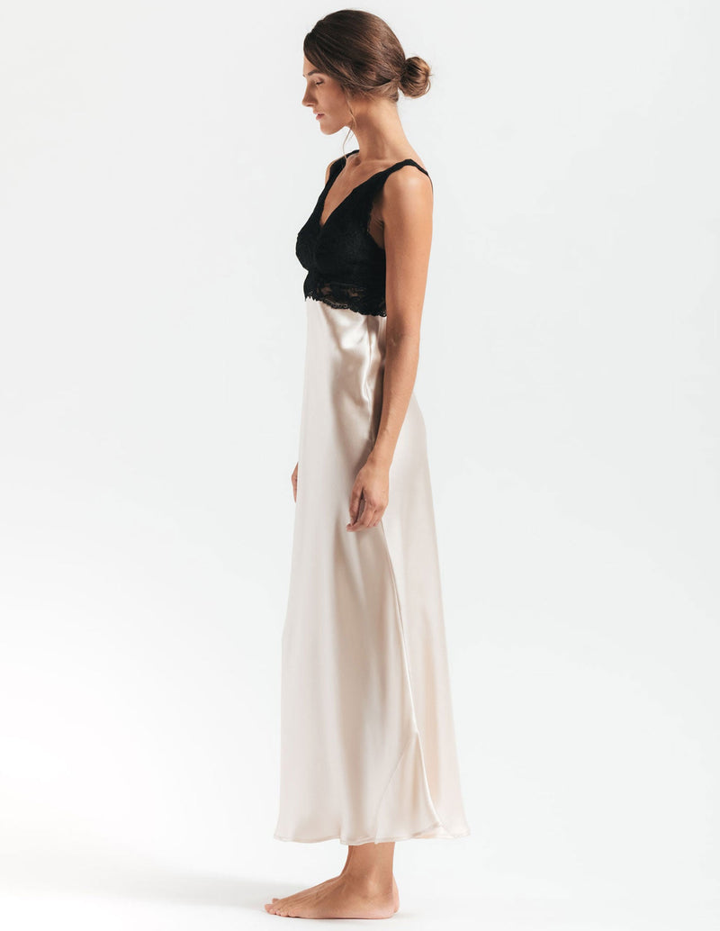 MORGAN ICONIC BUST-SUPPORT LONG SILK GOWN - CULT MIA