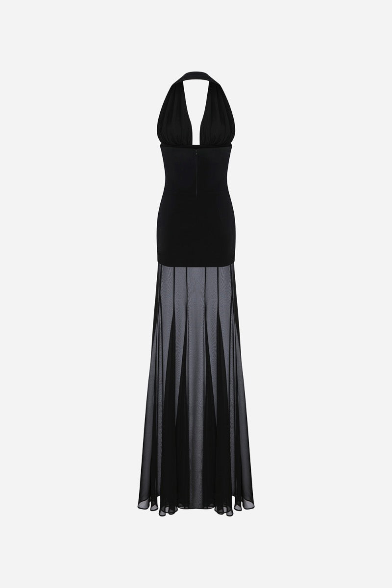 MEL CORSET DETAILED CHIFFON DRESS - CULT MIA