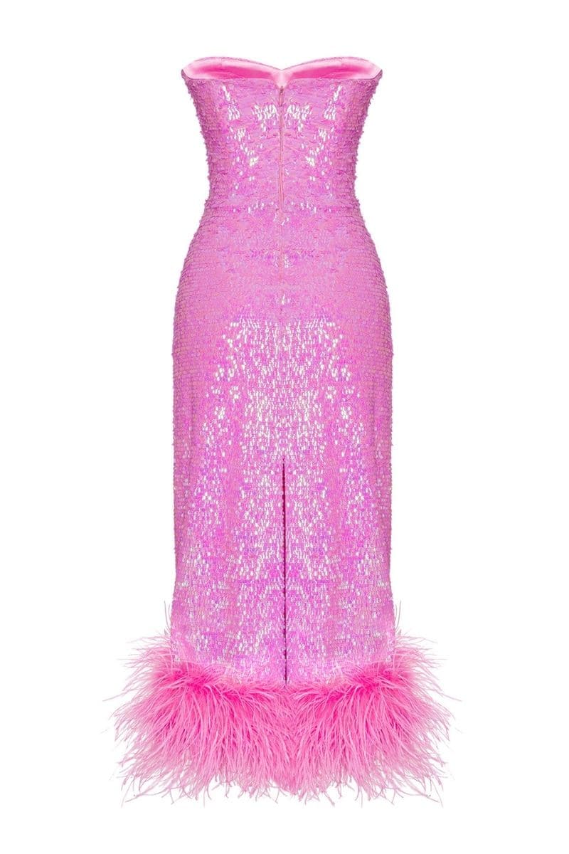 AMARA BARBIE PINK SEQUIN DRESS | Nana Gotti | CULT MIA