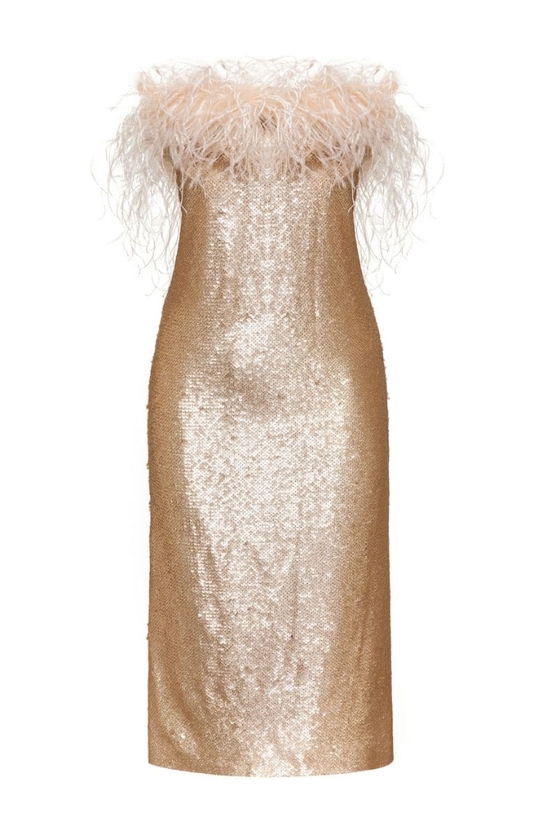MARISOL CHAMPAGNE SEQUIN DRESS | Nana Gotti | CULT MIA
