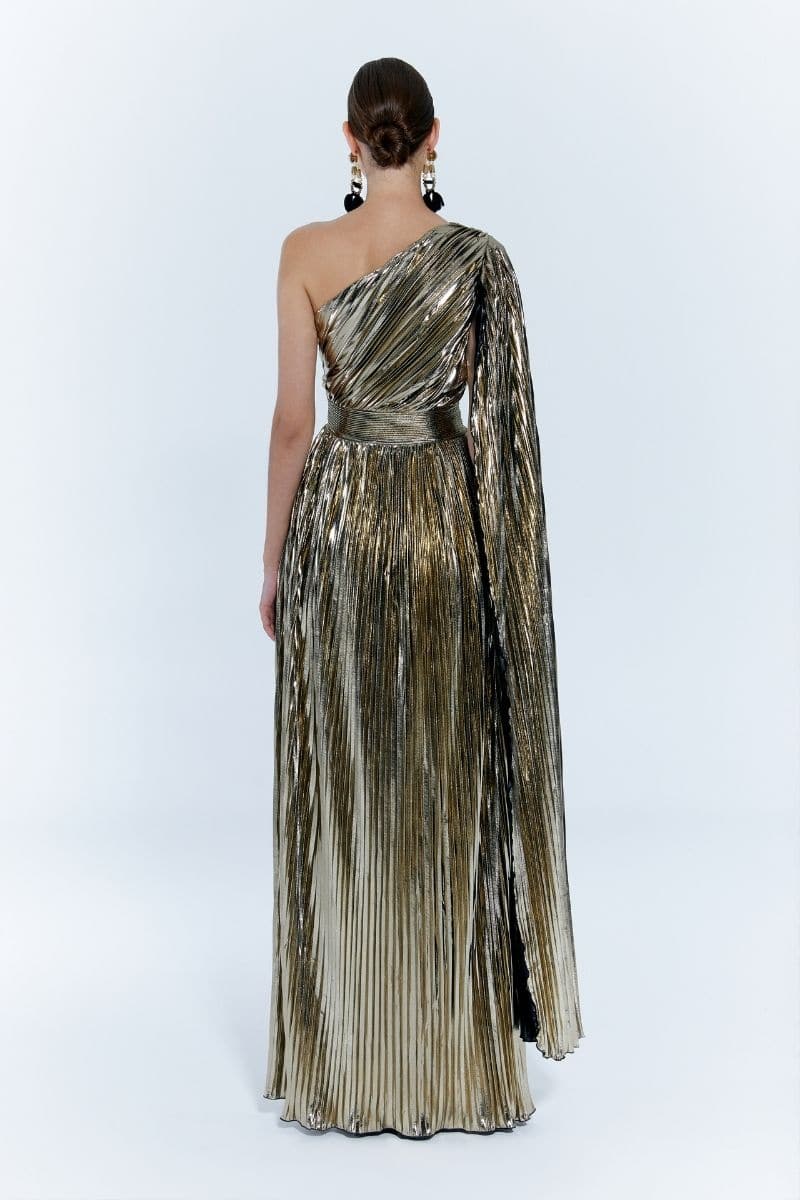 BAGLIONI GOLD ONE-SHOULDER GOWN | Nur Karaata | CULT MIA