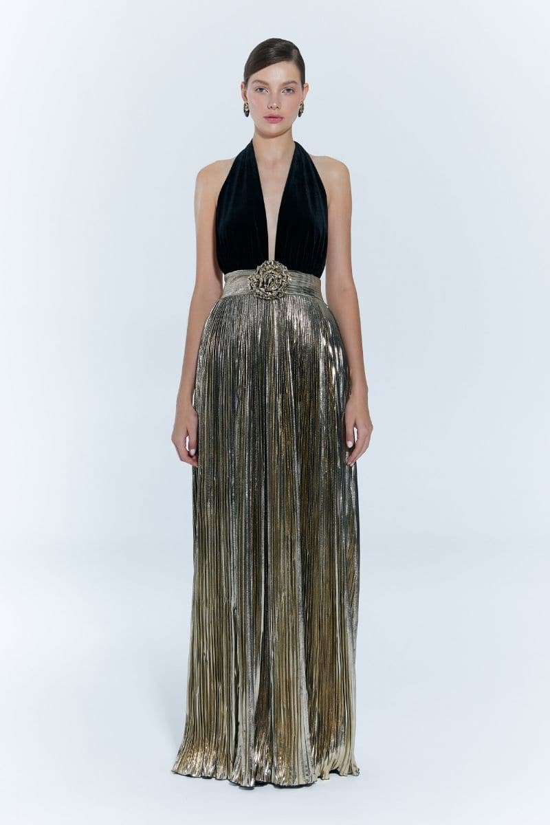 THE PIERRE V-NECK GOWN | Nur Karaata | CULT MIA