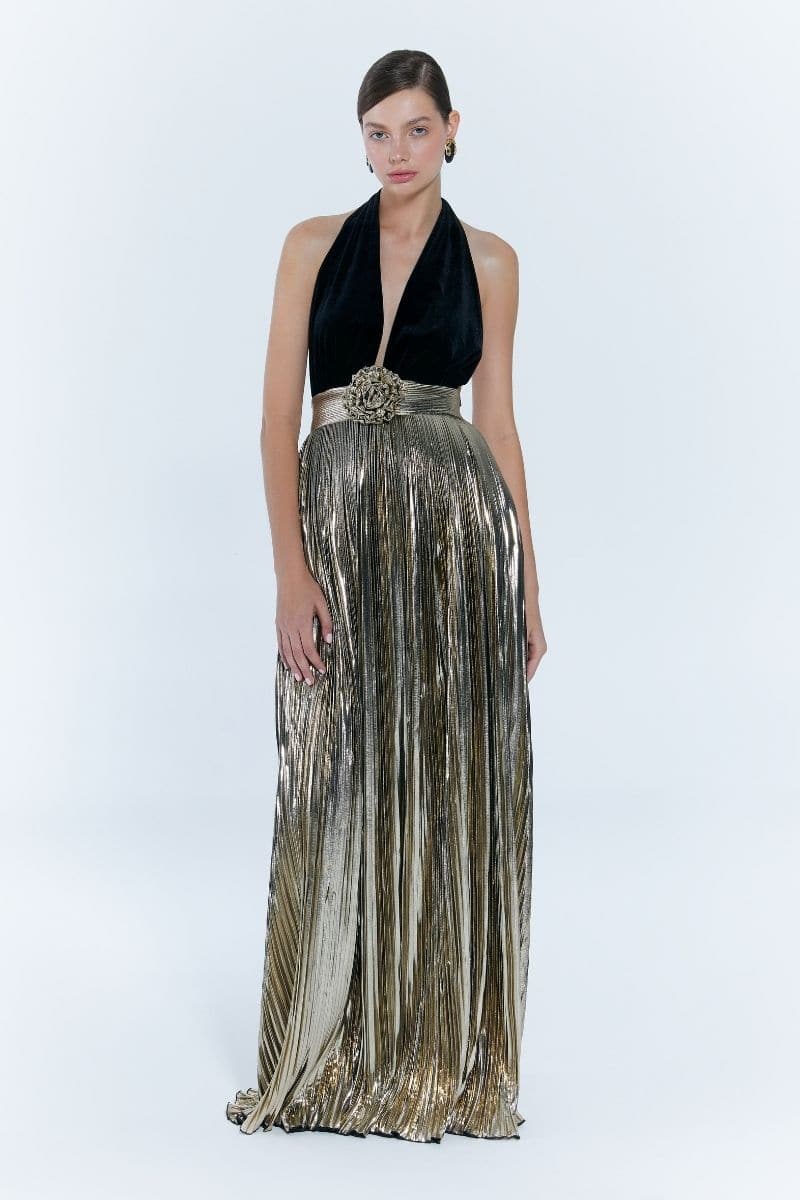 THE PIERRE V-NECK GOWN | Nur Karaata | CULT MIA