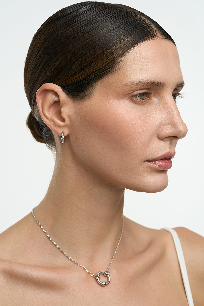 FLOW NECKLACE IN SILVER - CULT MIA