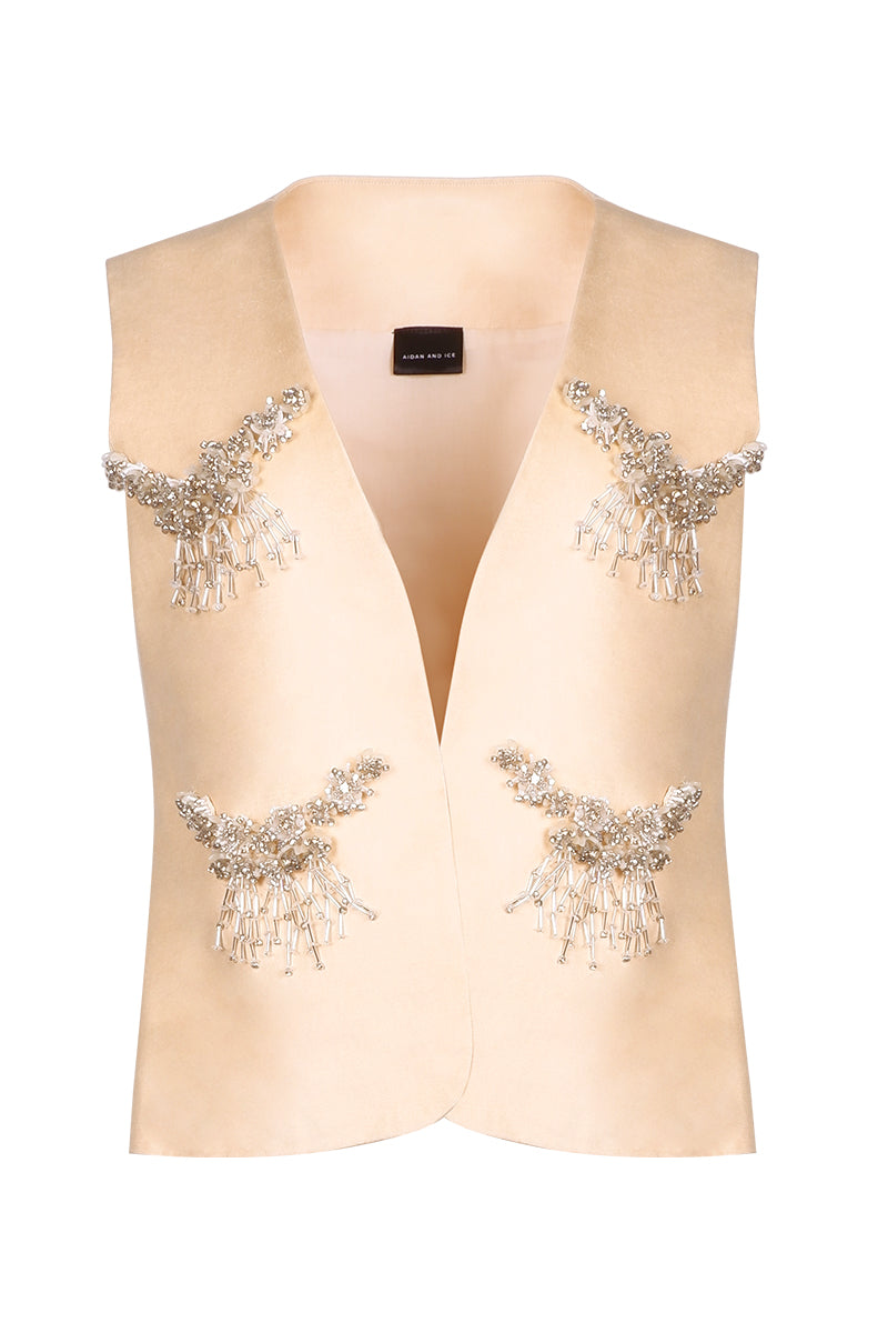 ALORA VEST IN SOFT YELLOW - CULT MIA