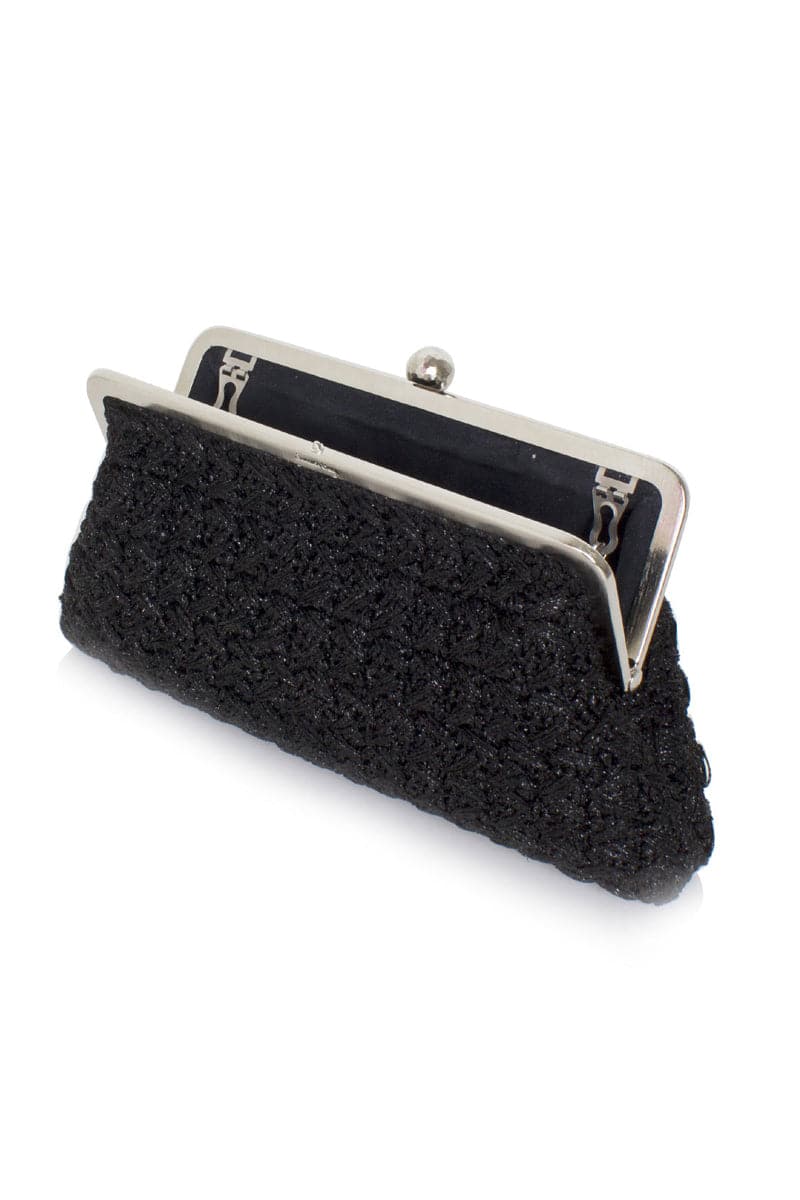 ECLIPSE BLACK CROCHET CLASSIC CLUTCH | Sarah's Bag | CULT MIA