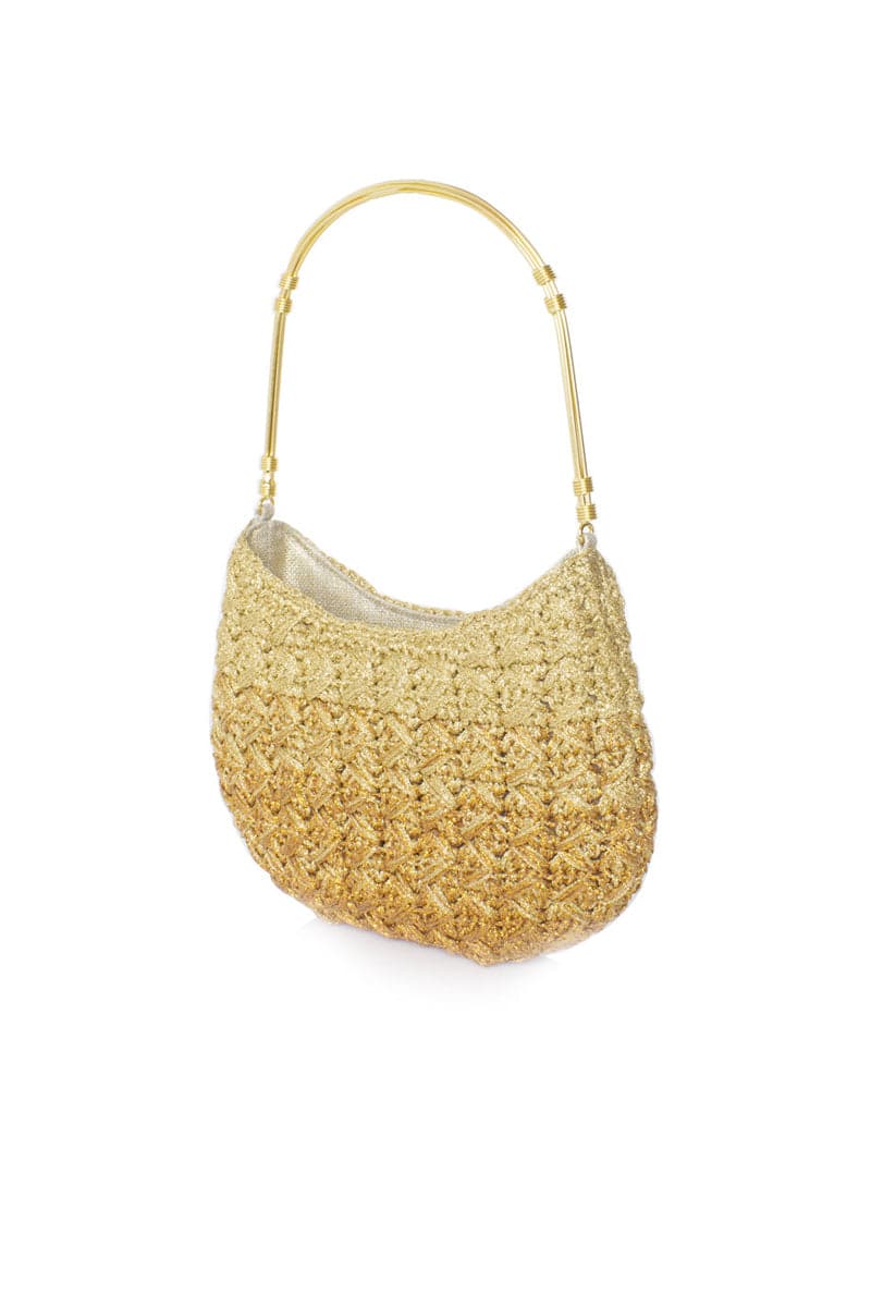 ECLIPSE GOLD CROCHET BESTIE SHOULDER BAG | Sarah's Bag | CULT MIA