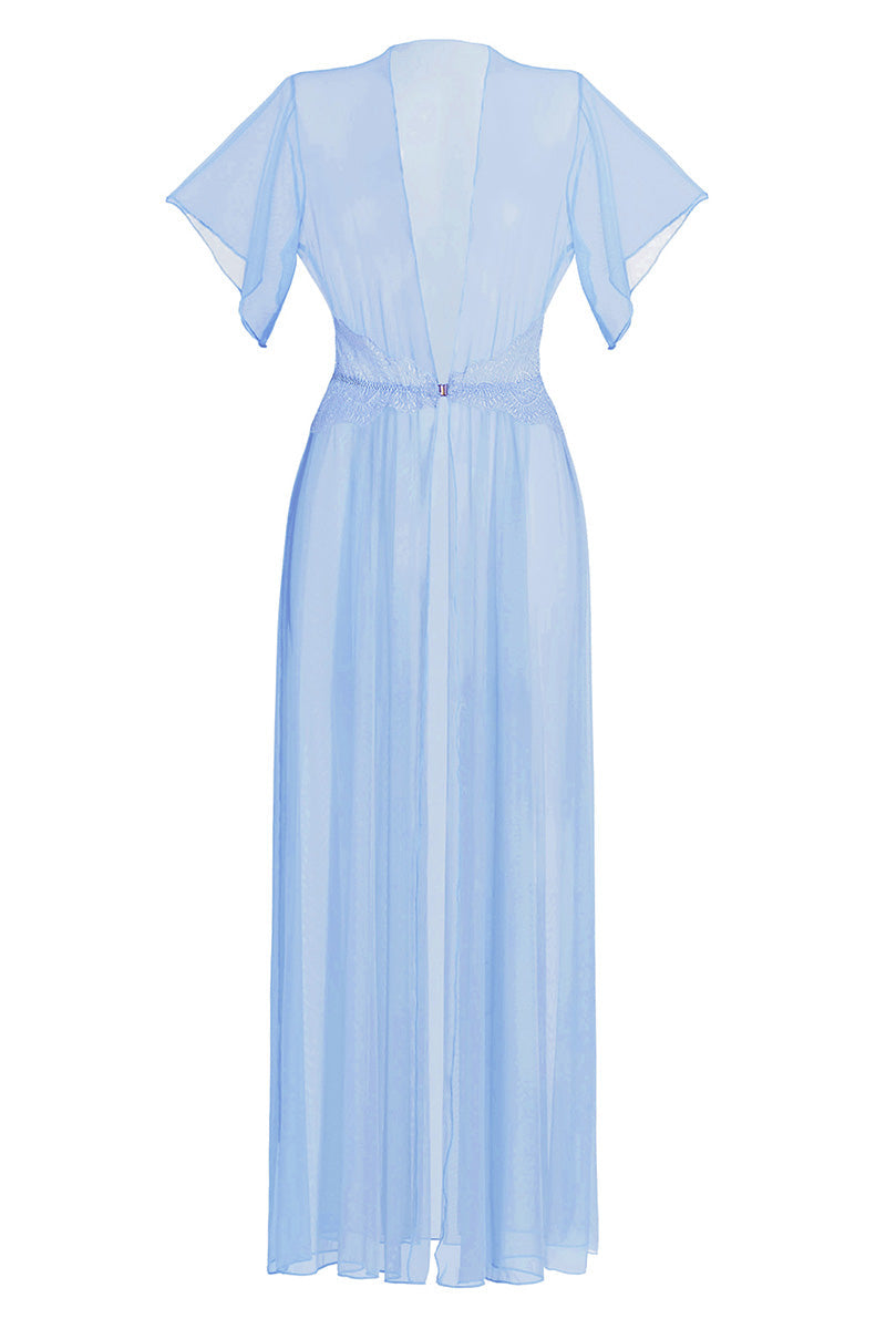 Blue Sheer Mesh Robe