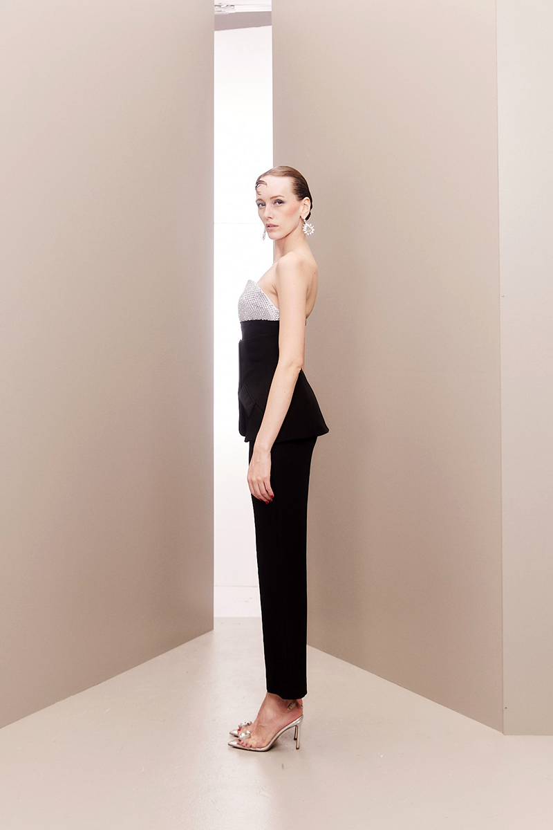 CRYSTAL EMBELLISHED THREE-PIECE ENSEMBLE - CULT MIA