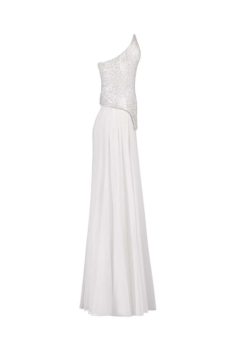 CORSET TOP WITH PALAZZO TROUSER SET IN WHITE - CULT MIA