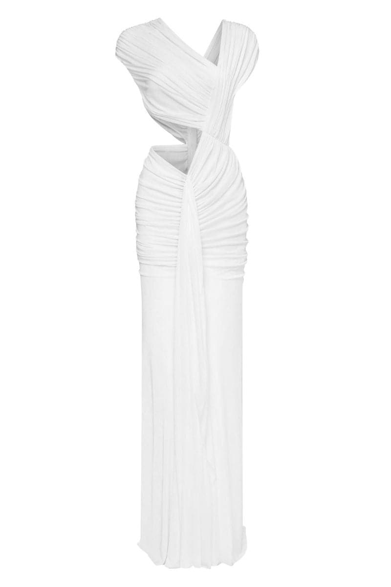 tonyy White Storm Cut-Out Maxi Dress | Cult Mia tonyy White Storm Cut-Out Maxi Dress | Cult Mia