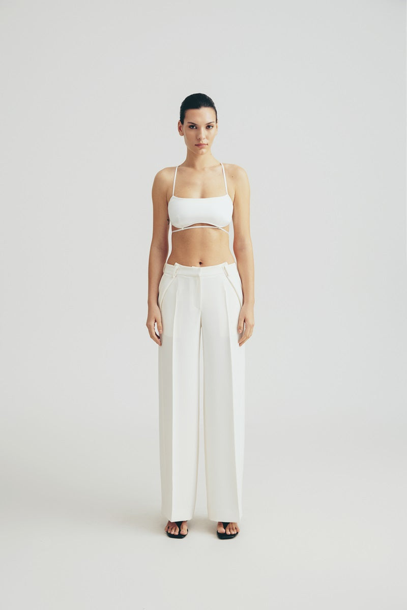 PALAZZO TROUSERS IN WHITE - CULT MIA