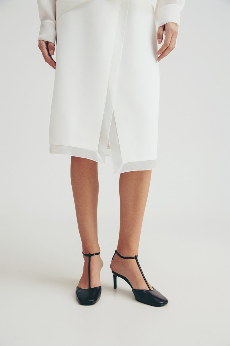 WRAP SKIRT IN WHITE - CULT MIA