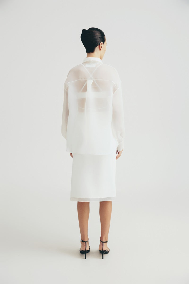 WRAP SKIRT IN WHITE - CULT MIA