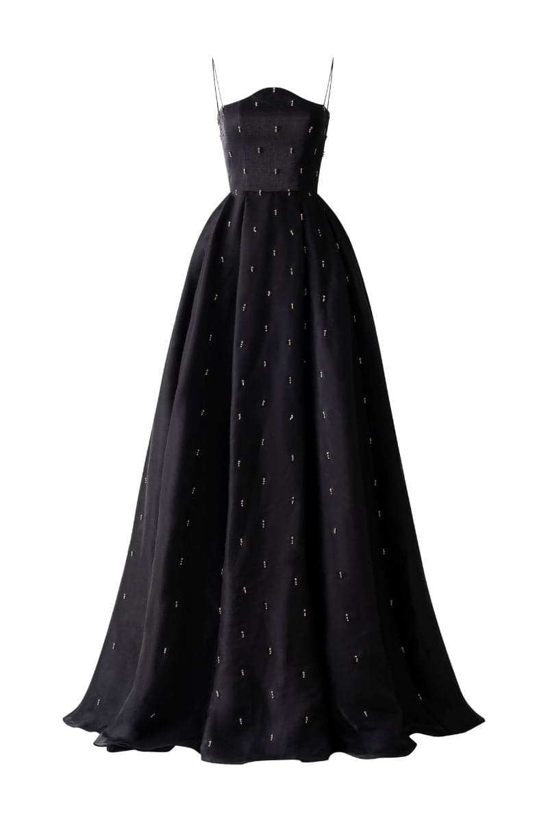 STRAPLESS FULL DRESS WITH STONE EMBELLISHMENT | CULT MIA | Tracy Studio STRAPLESS FULL DRESS WITH STONE EMBELLISHMENT | CULT MIA | Tracy Studio