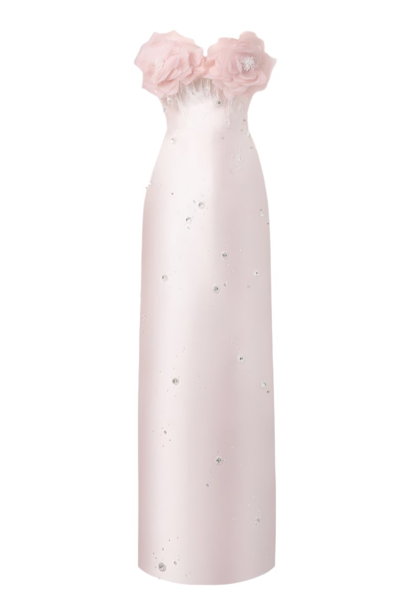 rosy pink dress Enchanting Rose Pink Short Prom Dress with 3D Floral Appliques Thin Straps