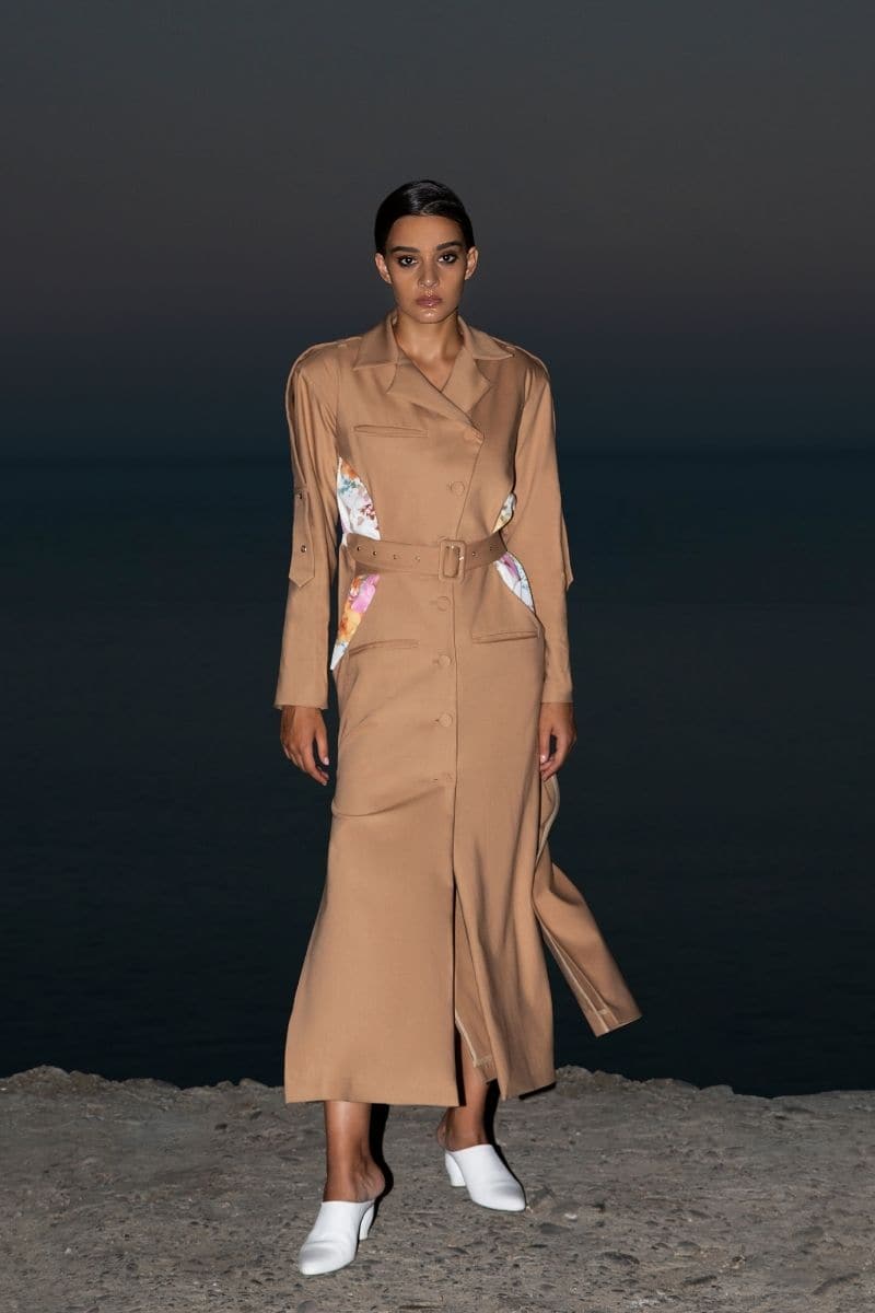 BEIGE FLORAL TRENCH COAT | Blikvanger | CULT MIA