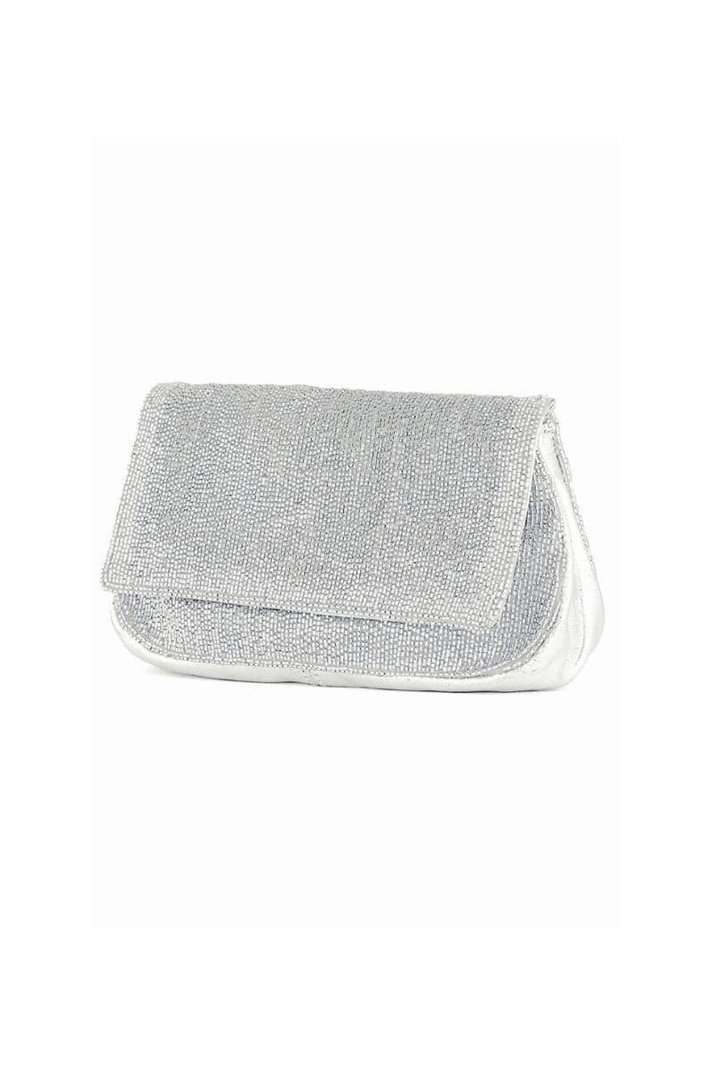 LUANN SILVER CLUTCH | Deepa Gurnani | CULT MIA