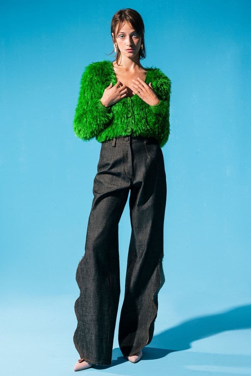 POP GREEN FLUFFY CARDIGAN | Liya | CULT MIA
