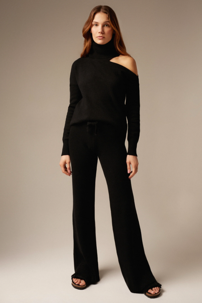 ABBIE CASHMERE SWEATER IN BLACK | MYCASHMERE | CULT MIA