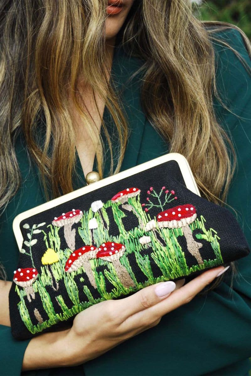 WILD MUSHROOM CLUTCH | Sarah's Bag | CULT MIA