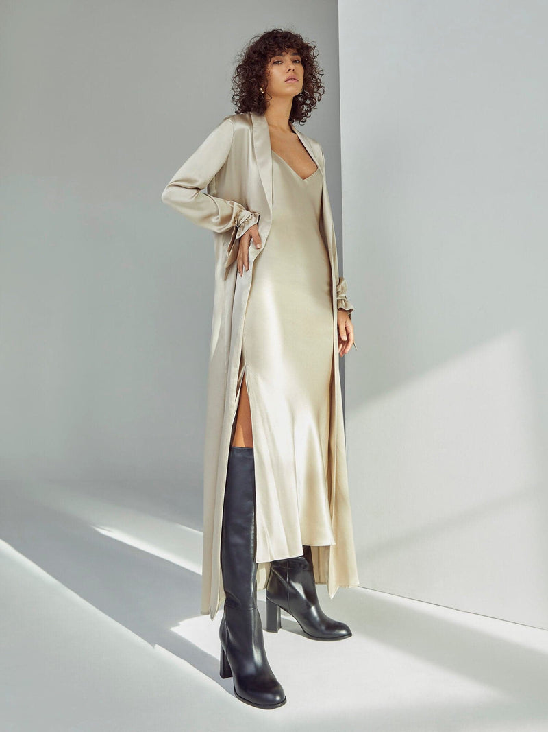 SILK MIDI SLIP DRESS | Silked | CULT MIA