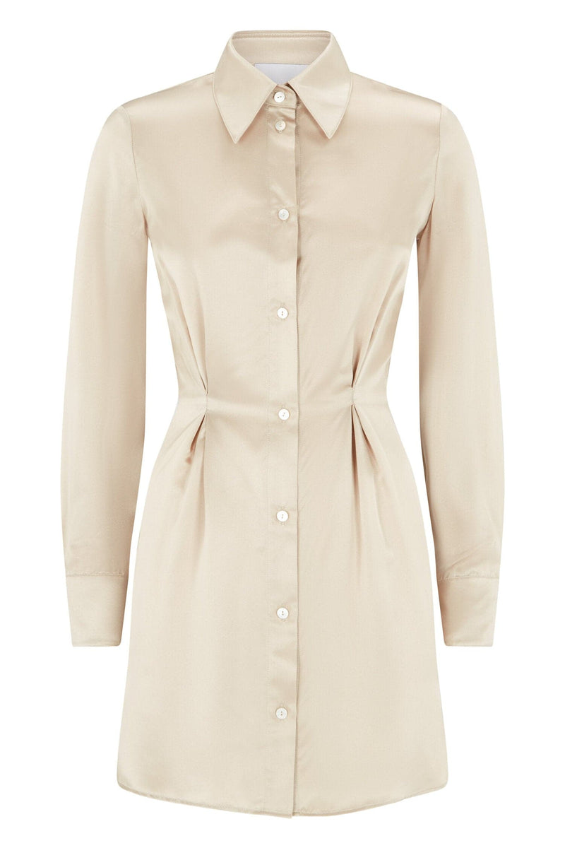 SILK MINI SHIRT-DRESS | Silked | CULT MIA