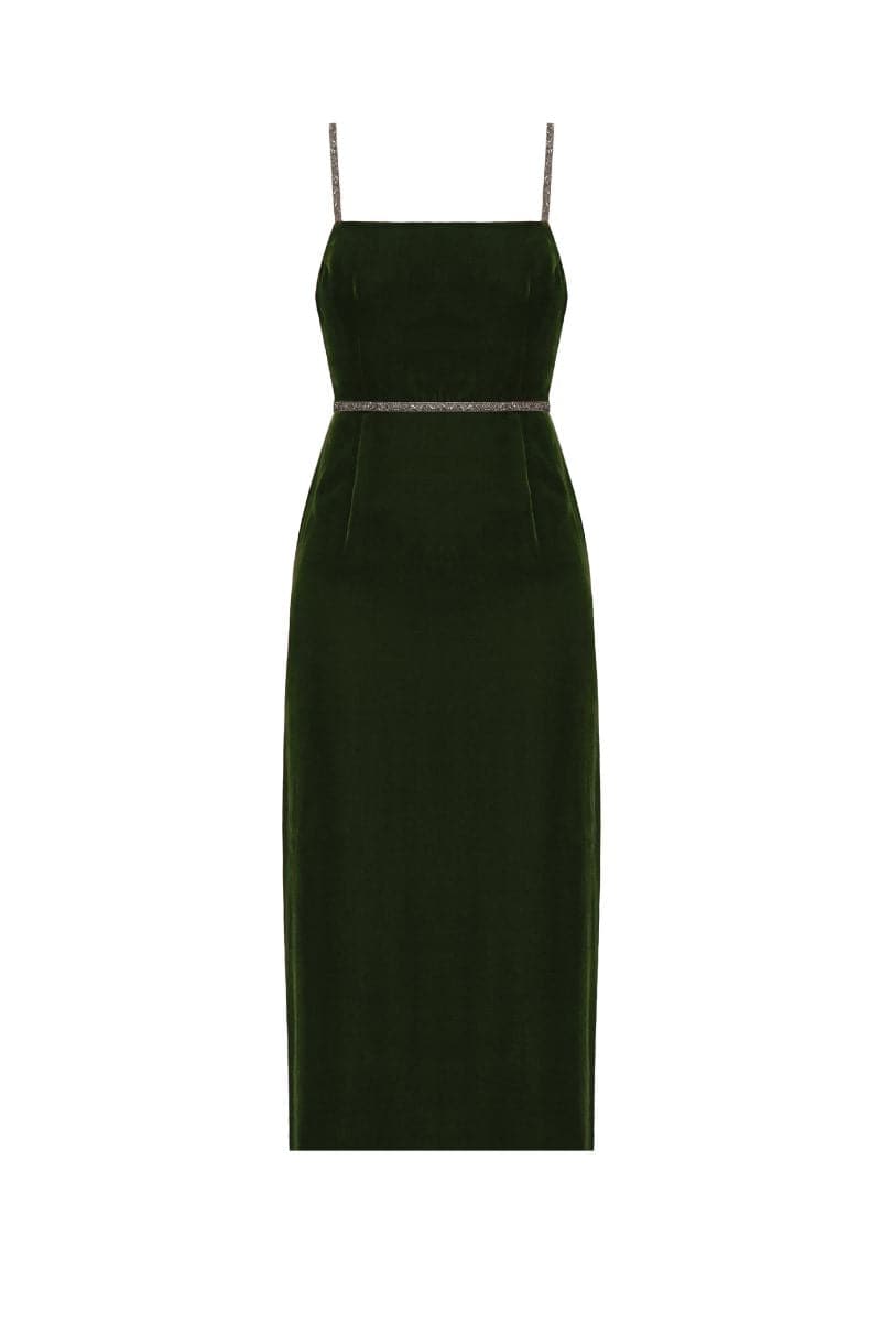 AMAYA GREEN MIDI DRESS | UNDRESS | CULT MIA