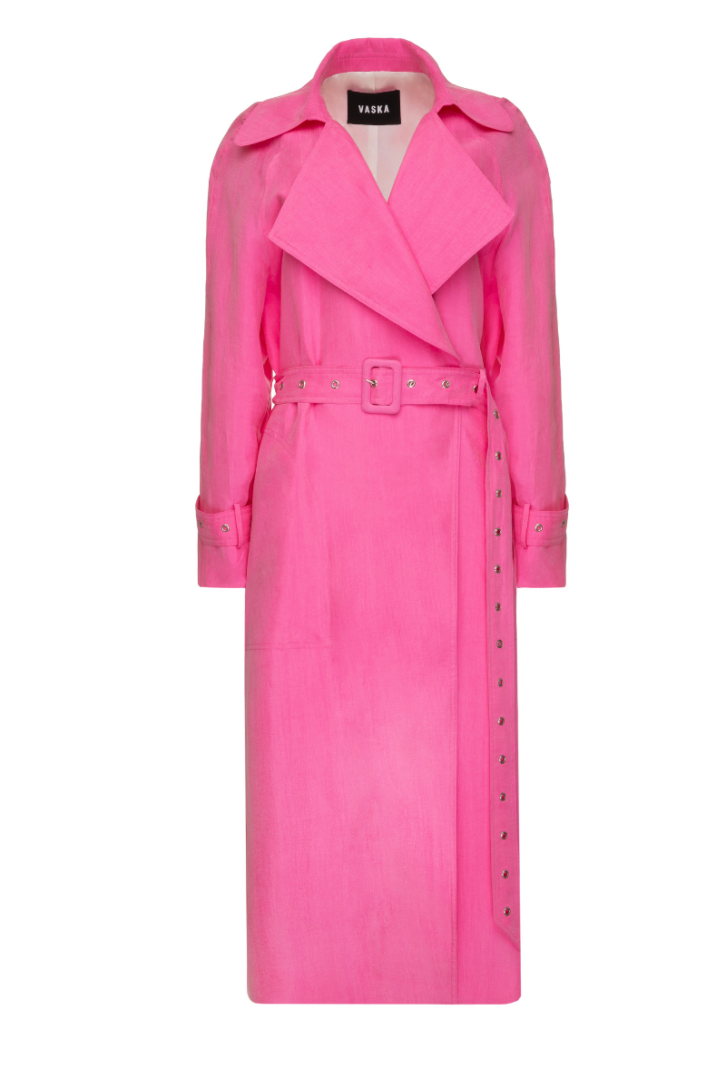 BELTED HOT PINK TRENCH COAT | CULT MIA | Vaska BELTED HOT PINK TRENCH COAT | CULT MIA | Vaska