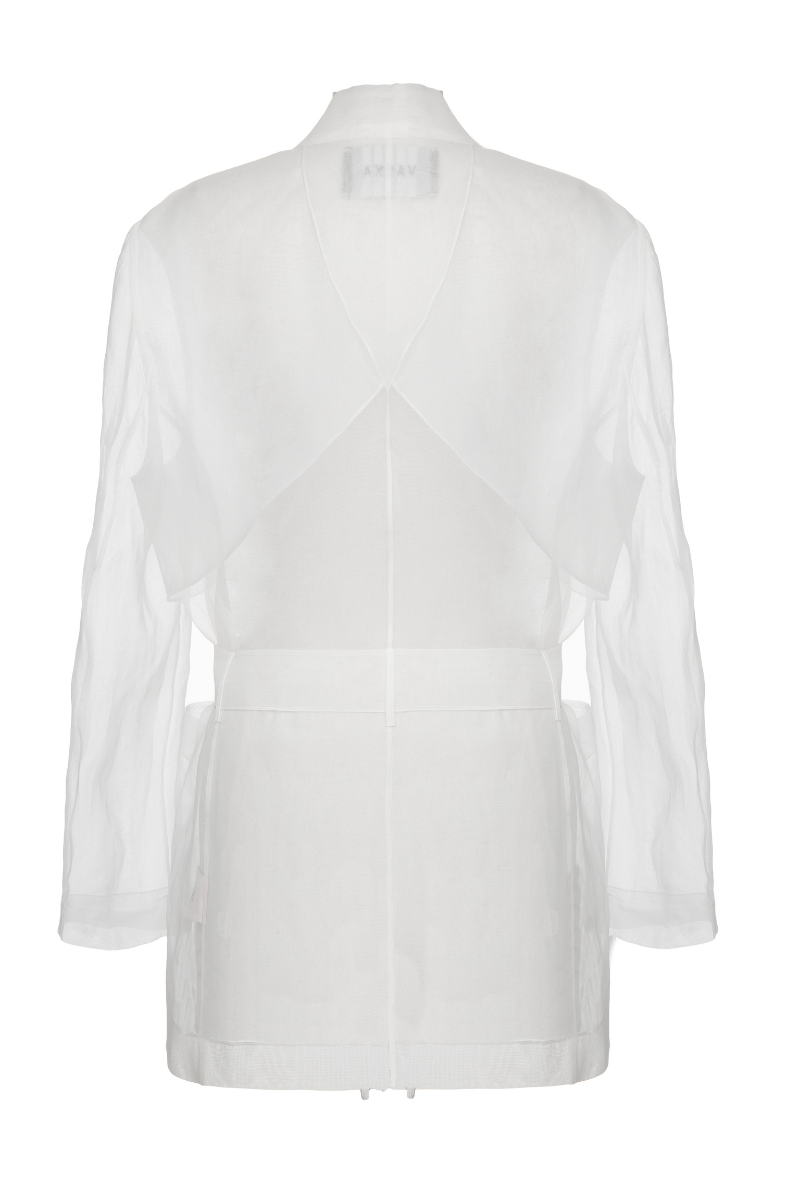 SINGLE BREASTED ORGANZA BLAZER | Vaska | CULT MIA