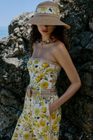 AISA Solina jumpsuit displayed on a hanger, featuring a stylish, fitted design with a V-neck and long sleeves.