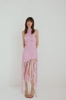 AISA LAVENIA mini dress in floral print, stylish short dress with a fitted silhouette and sleeveless design.