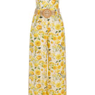 AISA Solina jumpsuit with wide-leg pants and sleeveless design, featuring a fitted waist and stylish neckline.