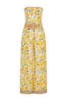 AISA Solina jumpsuit with wide-leg pants and sleeveless design, featuring a fitted waist and stylish neckline.