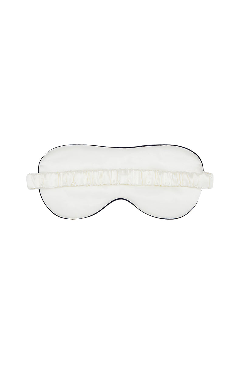 EMBROIDERED EYE MASK IN PEARL WHITE - CULT MIA