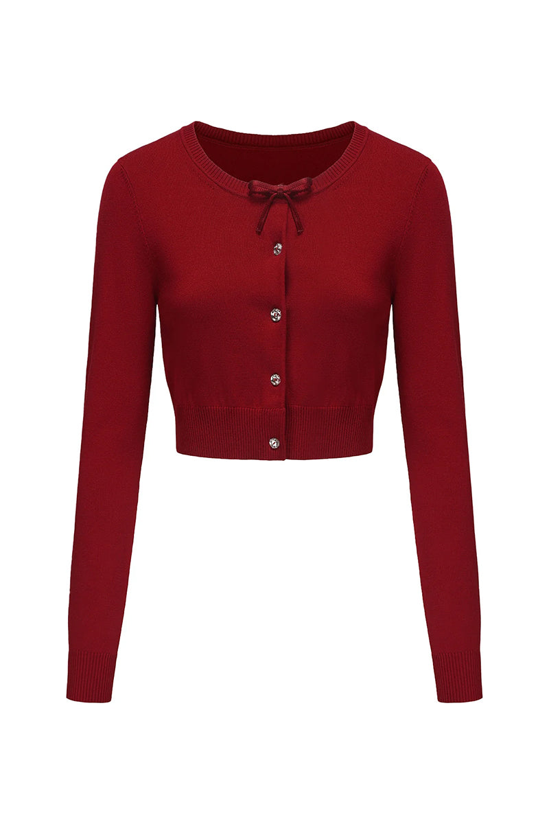 AUDRINA CARDIGAN IN RED - CULT MIA