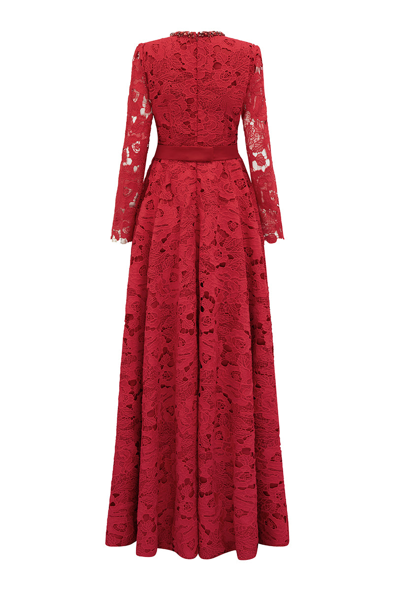 RUBY SEMI-CIRCULAR BALL GOWN - CULT MIA
