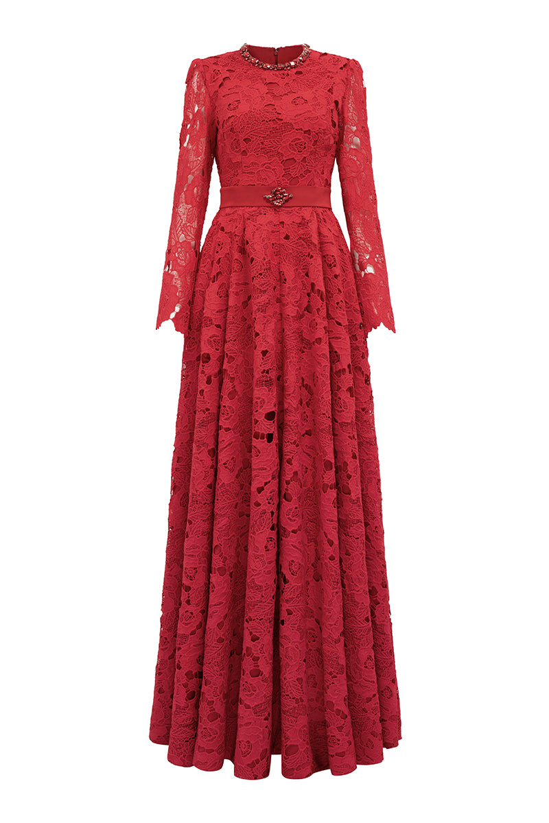 RUBY SEMI-CIRCULAR BALL GOWN - CULT MIA