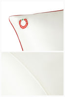 Pearl white loungewear pillowcase from Not Just Pajama, soft fabric with a smooth, elegant finish.