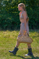 Brown plaid printed bandeau top and shorts pajama set by Not Just Pajama, featuring a comfortable, coordinated sleepwear look.